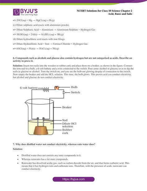 Ncert Solutions For Class 10 Science Chapter 2 Acid Bases And Salts