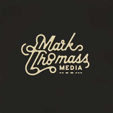 Logo Design For Mark Thomas Media Bold Typography On Dark Background