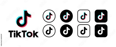 Vetor De Tik Tok Social Media Logo Icons Editorial Social Media Tik