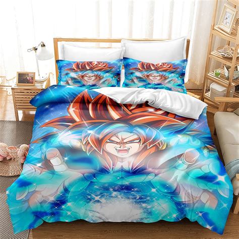 3d Print Bedding Sets Full Size Dragon Ball Goku Bed Duvet Cover Anime