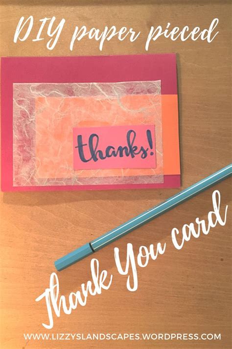 Diy Paper Pieced Thank You Card Paper Cards Made Easy Paper Cards