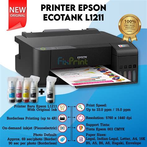 Jual Printer Epson L1210 L 1210 L1216 L1211 Print Only New Original