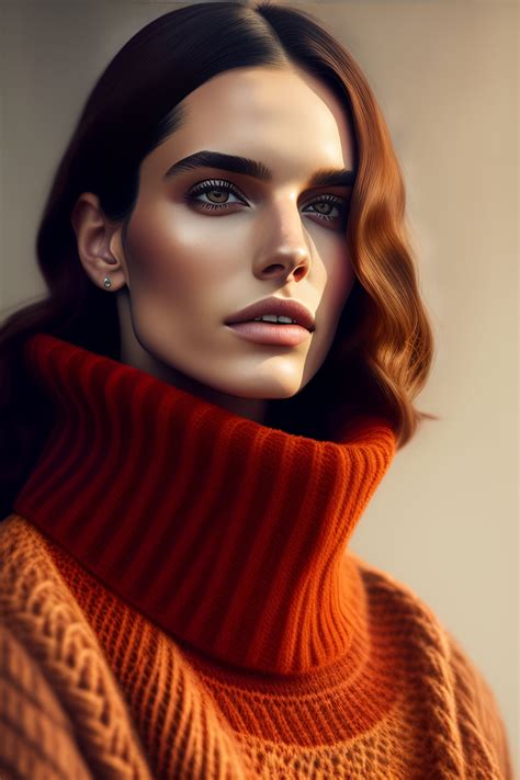Lexica - Hila klein, wearing a knitted woolen blouse, modern fashion