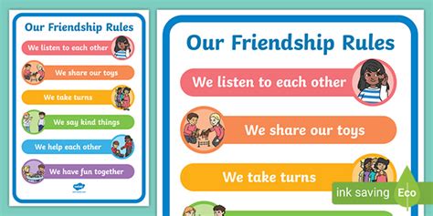 Our Friendship Rules Poster
