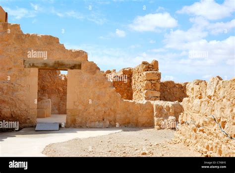 Ruins Of Ancient Fortress Masada Israel Stock Photo Alamy