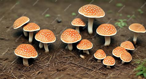 Premium Ai Image Pantherina Amanita Mushrooms Ai Generation