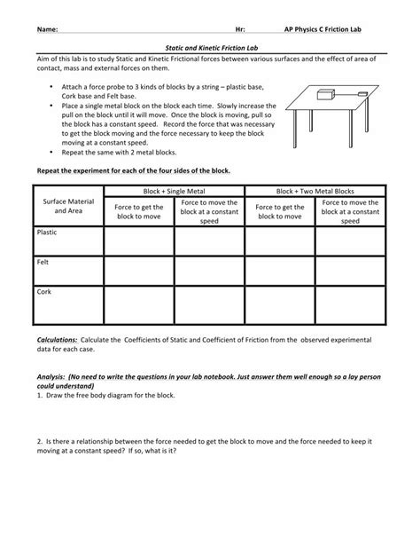 Pdf Static And Kinetic Lab 2 5