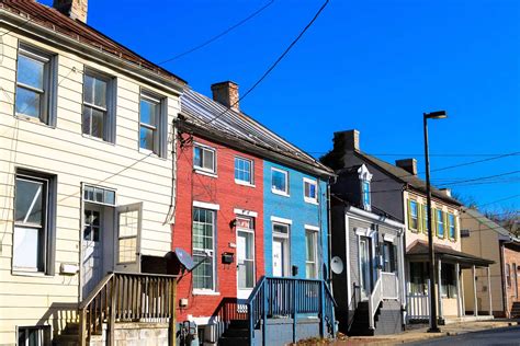 Row houses in Frederick, MD