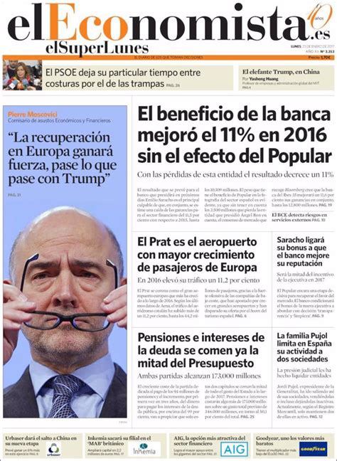 Las Portadas De Los Peri Dicos Econ Micos De Hoy Lunes De Enero