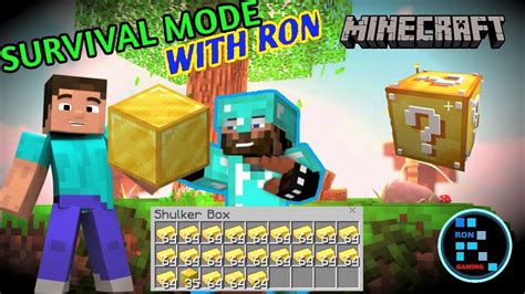 Minecraft Ron Collected Somuch Gold For Lucky Blocks Youtube