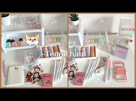 Huge Temu Unboxing Temu Cute Stationery Asmr Aesthetic Youtube