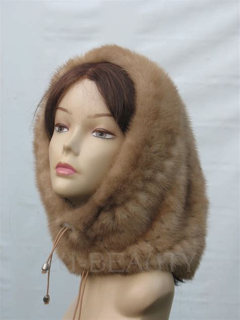 Real Fur Snood Mink Fur Hats Warm Women Hat Winter Accessories Etsy