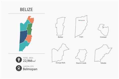 Mapa De Belize Mapa Detalhado Do Pa S Elementos Do Mapa Das