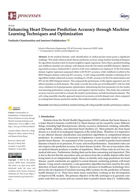 Pdf Enhancing Heart Disease Prediction Accuracy Through Machine