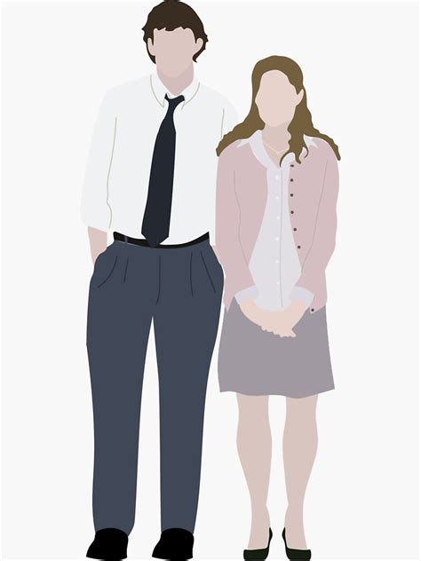 "Jim and Pam" Stickerundefined by laura-pavez | Redbubble