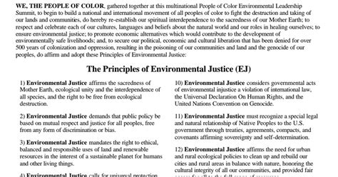 Principles Of Environmental Justice Pdf Google Drive