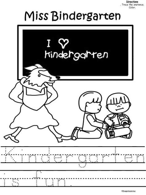 Free Miss Bindergarten Gets Ready For Kindergarten Activity