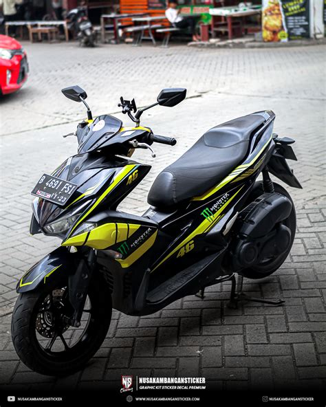 Striping Aerox 155 Monster Kuning Nusakambangan Sticker