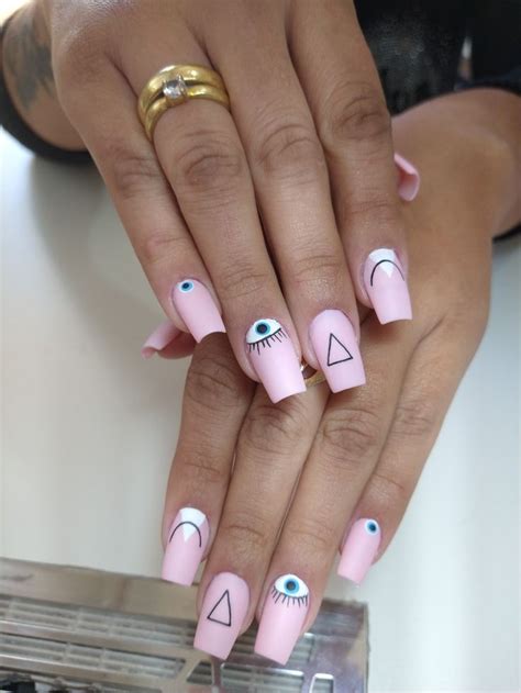 Unha Blogueirinha Olho Grego Unhas Bonitas Unhas Desenhadas Unhas