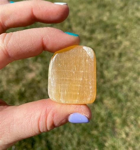 Tumbled Honey Calcite Honey Calcite Tumbled Stone New Moon Beginnings