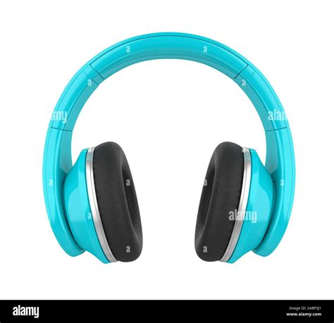 Blue Headphones Isolated Stock Photo - Alamy