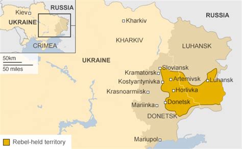 Ukraine Crisis In Maps Bbc News