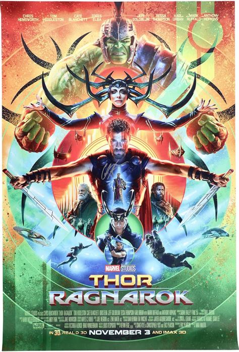 Chris Hemsworth Autographed Movie Poster Thor Ragnarok The Autograph Source