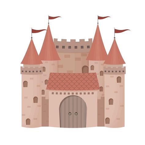 Ilustra O Do Castelo Dos Desenhos Animados Vetor Premium