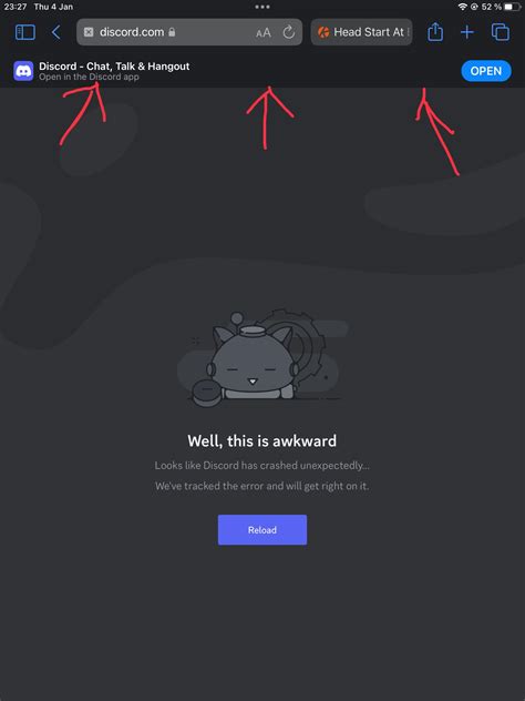 This Banner In The Top Of Discord In Browser On Safari Ipad Telling