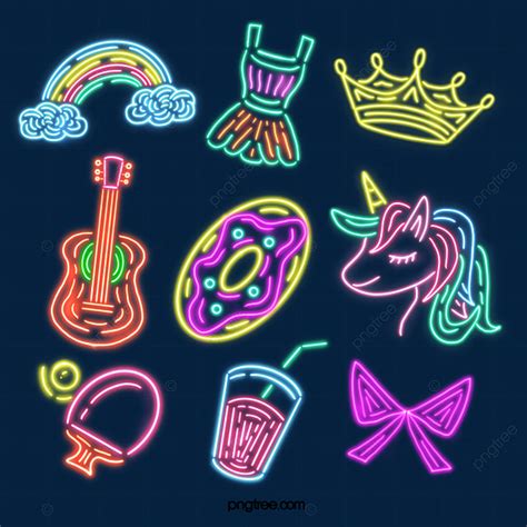 Neon Style Rainbow Png Transparent Neon Style Rainbow Color Sticker