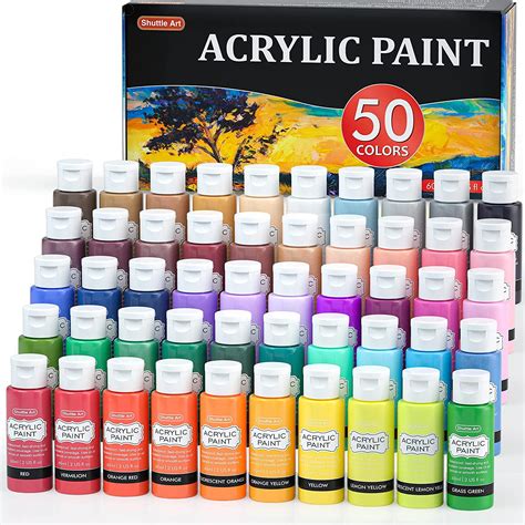 Acrylic Paint Shuttle Art 50 Colors Acrylic Paint Set 2oz 60ml