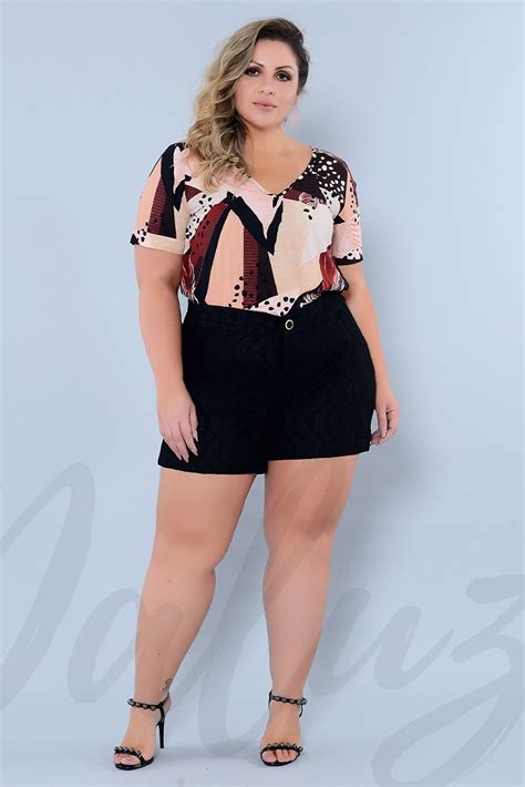 BLUSA PLUS SIZE VHANA Moda Para Gordinhas Estilo Feminino Plus Size