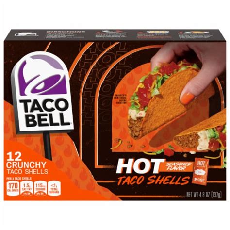 Taco Bell Hot Crunchy Seasoned Flavor Taco Shells 12 Ct Fred Meyer