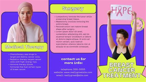 Cute Illustrated Cancer Treatment Information Brochure Free