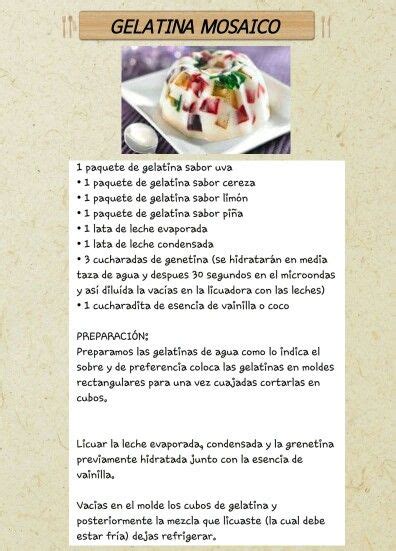 Top 47 Imagen Receta Para La Gelatina Mosaico Abzlocal Mx