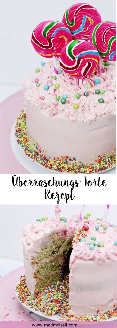 Rezept Überraschungs Torte Mit Zuckerstreusel Füllung Backen