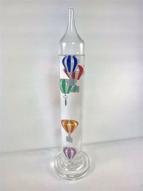 Galileo Thermometer Hot Air Balloon Temperature Gauge H W