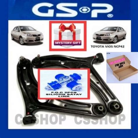 Gsp Toyota Vios Ncp Lower Arm Front Left And Right Free Pcs Silicon