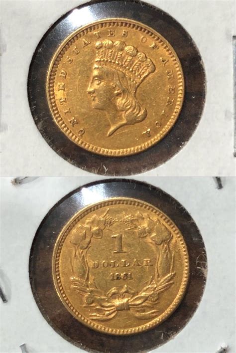 A 1861 Gold dollar : coins