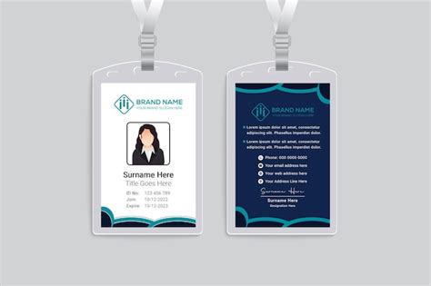 Premium Vector Vector Illustration Identification Card