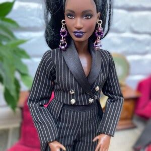 Black Tailcoat And Pants For Curvy Barbie Doll Etsy