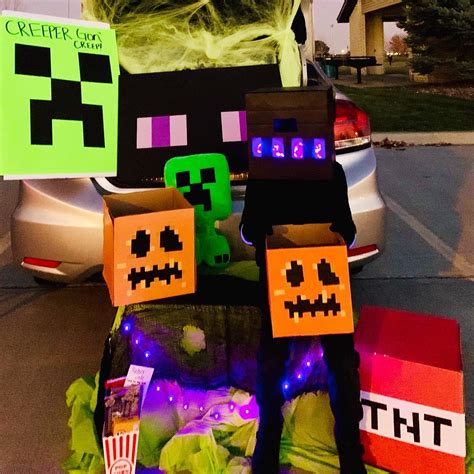 Minecraft Trunk Or Treat Trunk Or Treat Diy Minecraft Minecraft