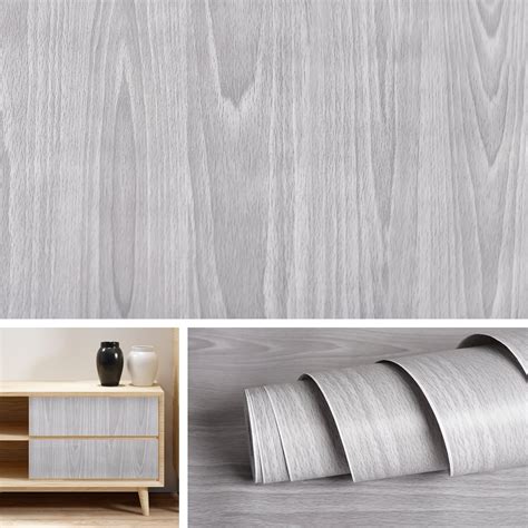 Buy Livelynine Contact Paper Grey Wood Wallpaper Peel And Stick Wall