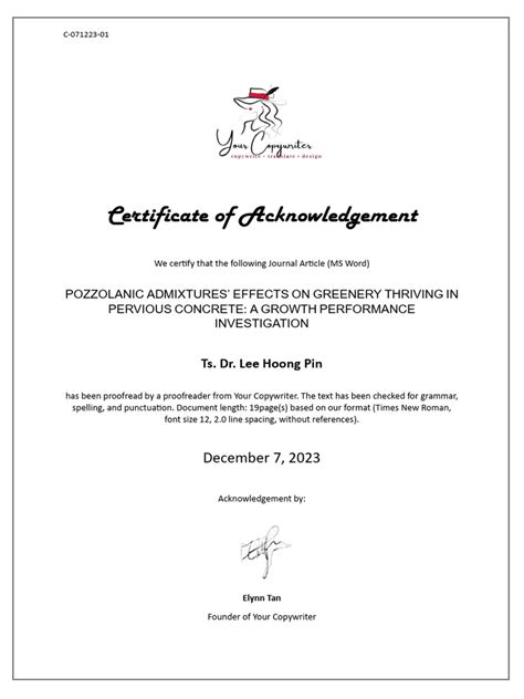 Certificate of Acknowledgement-LHP | PDF