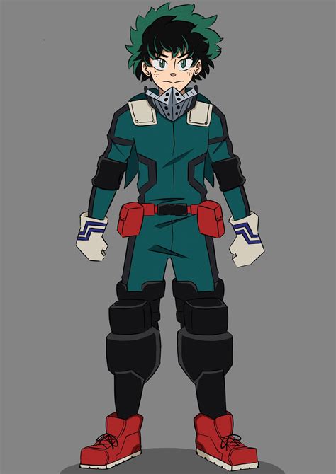 My first full body drawing on Procreate, Izuku Midoriya! :') : ipad