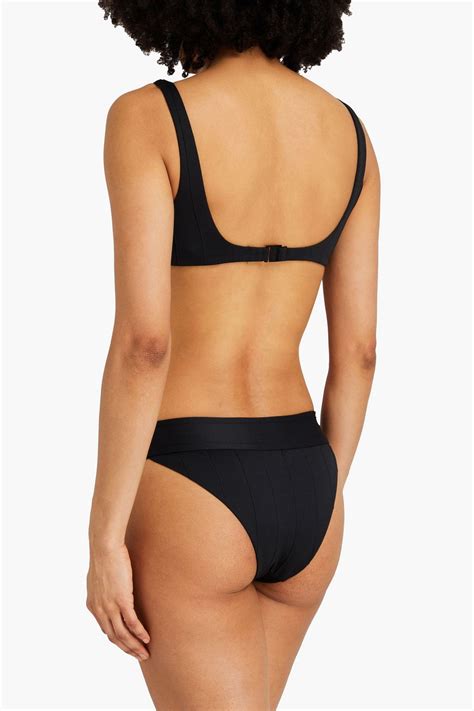 Onia Karina Ribbed Mid Rise Bikini Briefs The Outnet