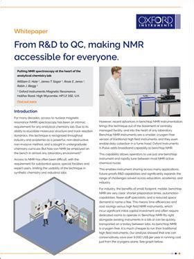 From R D To Qc Making Nmr Accessible For Everyone Whitepaper