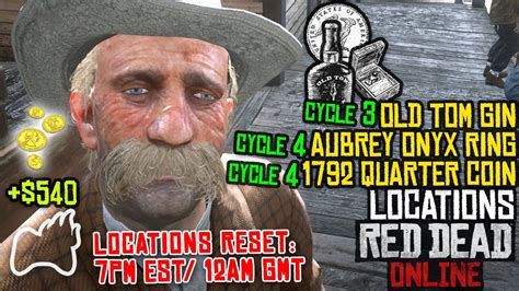 Red Dead Online Old Tom Gin Bottle Cycle 3 Aubrey Ring Cycle 4 And 1792