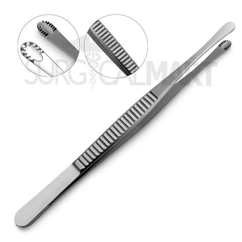 Russian Tissue Forceps Round Serrated Tips Surgical Mart Forceps