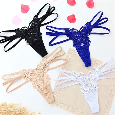 New Women Butterfly Shape Hollow Sexy Ladies Thong Low Waist Buttocks